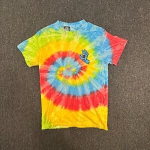 Santa Cruz Rainbow Tie-Dye Screaming hand Graphic tee Size Small